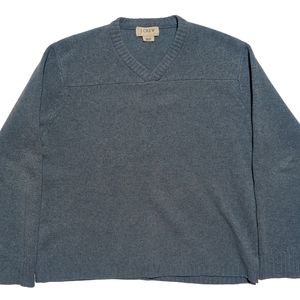 J Crew Mens Wool Long Sleeve Seafoam Green V Neck Sweater EUC